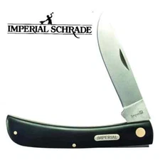 Schrade Imperial Large Sod Buster Folding Pocket Knife Black Handles NEW IMP22L
