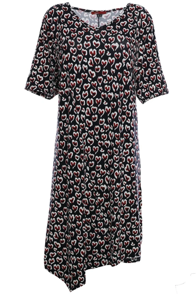 X Dos Red Vestido Túnica con Puntas Halag Mujer más Grande Viscosa Talla 52 54 - Imagen 1 de 1