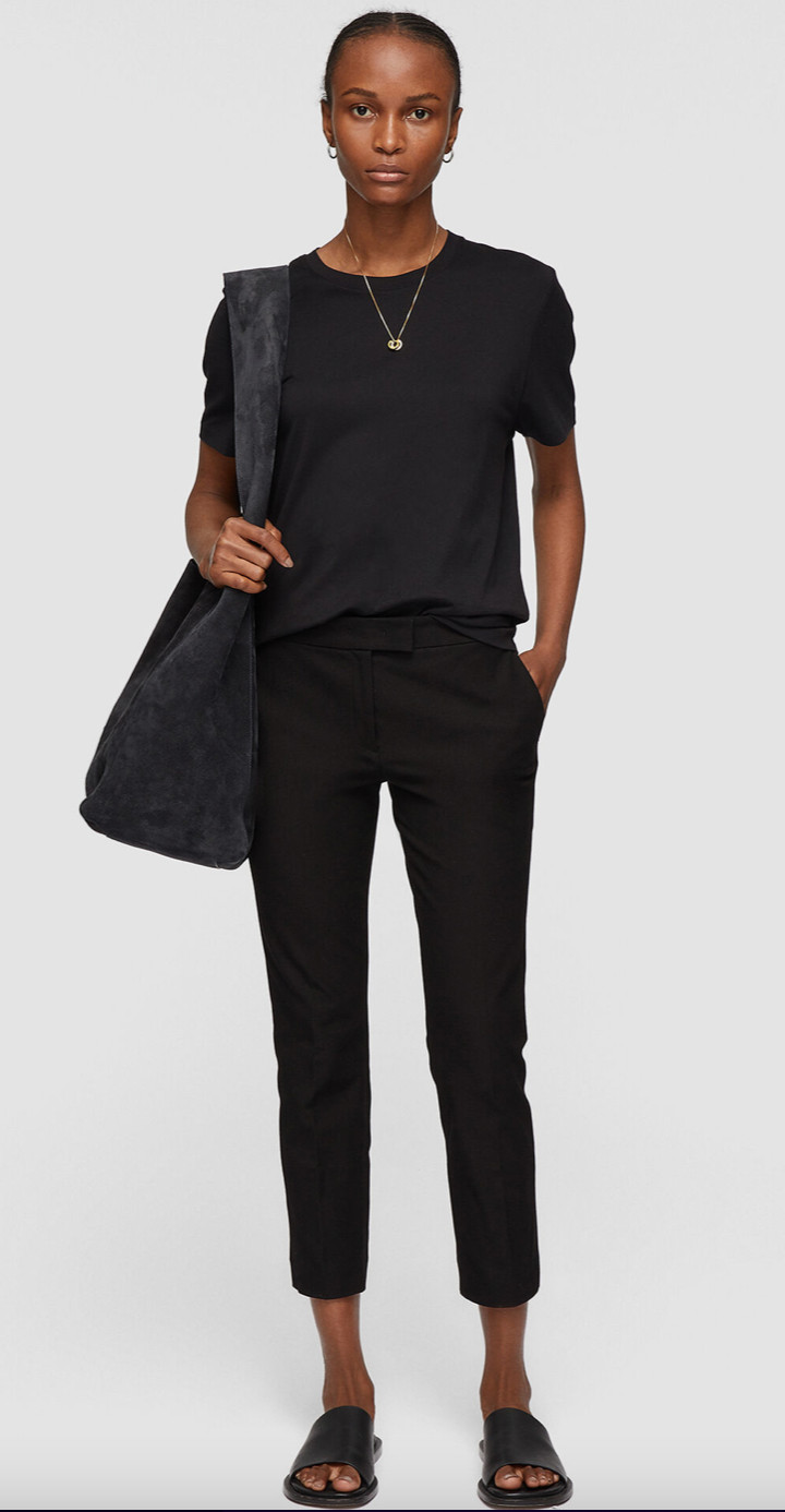 JOSEPH "Queen" Stretch Black Gabardine Crop Leg Pant MSRP $435 Size US4 - BNWT