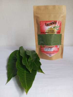 Fresh Dried Mango Leaf Powder Ceylon - 100% Organic Mango Leaves Powder 50g-New