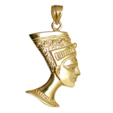 New 14k Yellow Gold Nefertiti Pendant
