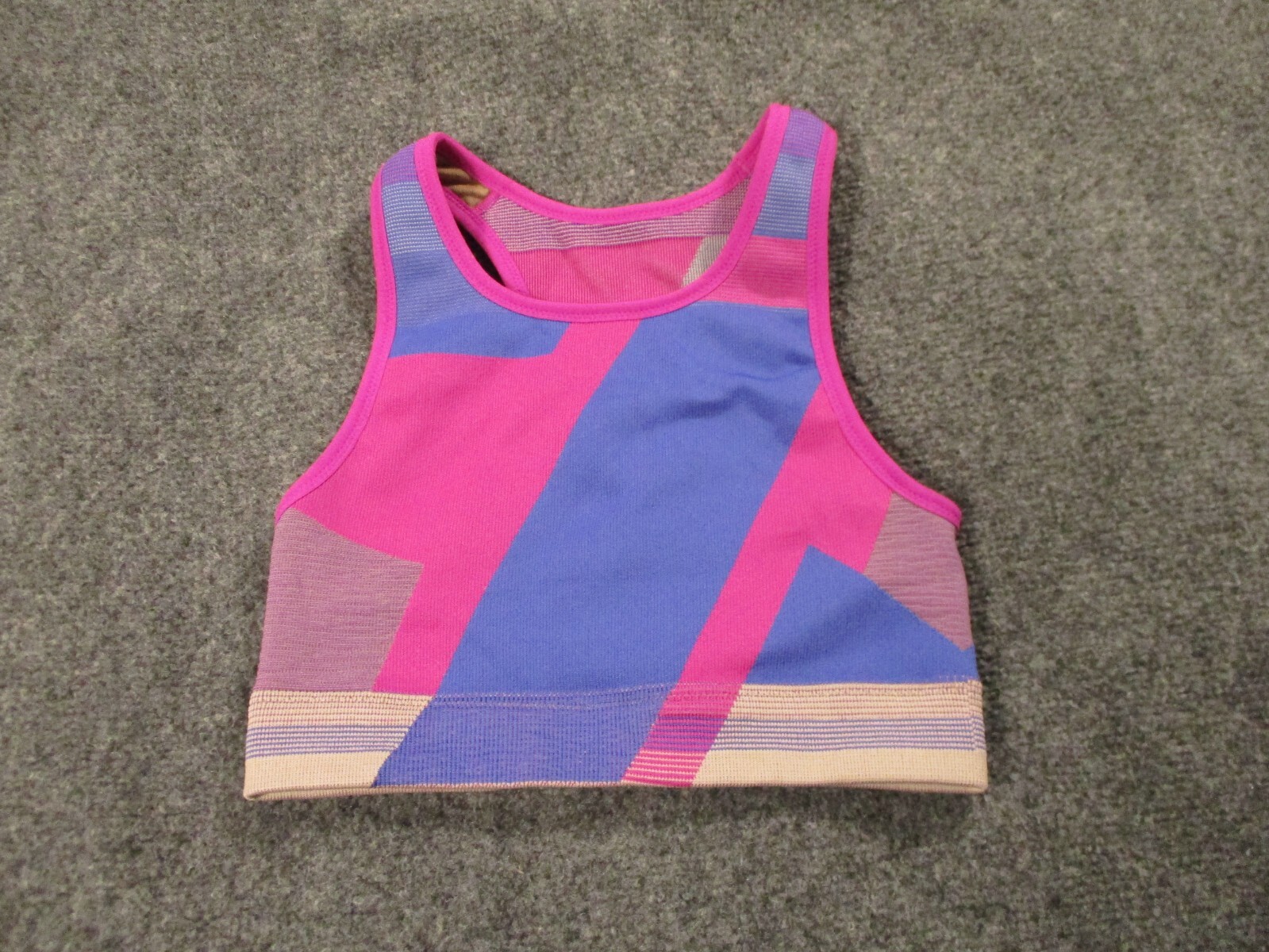 Nike Sports Bra Women's Medium Multicolor Polyester Swoosh Athletic Dri-Fit A13-image