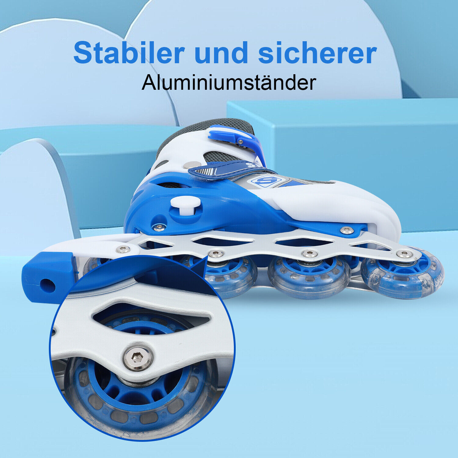 Verstellbare Rollschuhe Für Kinder - Quad Skates Mit 4 Rädern, Größe Verstellbar