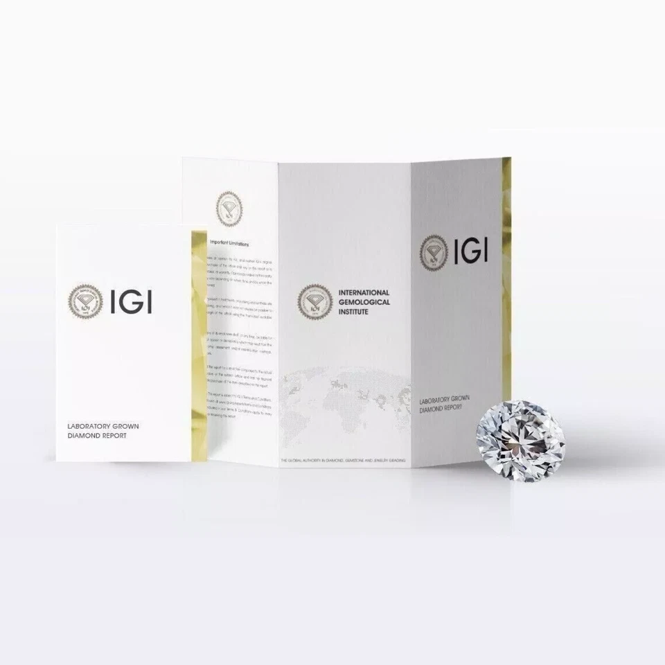 Diamond Engagement Ring VS1 F Emerald 2.50 Ct Lab Created IGI Certified 14k Gold - Image 4 of 4