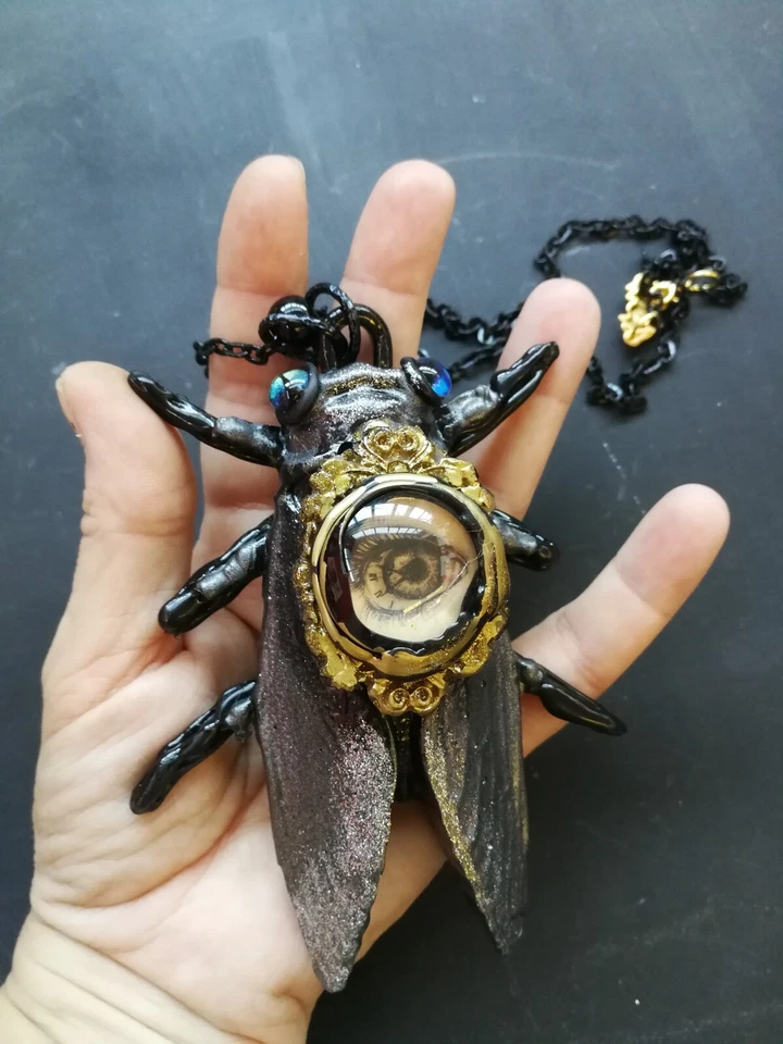 护身符护身符吊坠魔法邪恶眼飞珠宝昆虫珠宝首饰 — 第 3/4 张图片