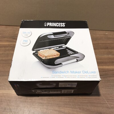 Princess Sandwichmaker DeLuxe Mattoptik 22x12cm 750W  NEU