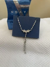 Avon 2005 Floral Anklet w Rhinestone Dangles