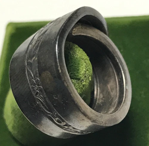 Vintage Silver Plated 15g Spoon Handle Ring Size 6