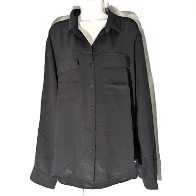 Black Label 3XL C'est Toi, Long Sleeve, Button Up Dress Shirt, Formal Blouse