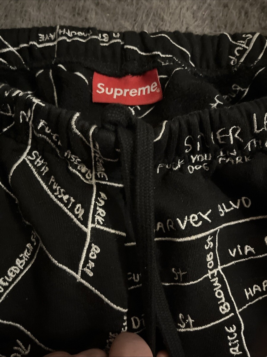 Supreme Gonz Embroidered MapSweatshort | eBay UK