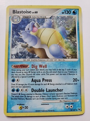 BLASTOISE Lv 60 - 2/127 Platinum Pokemon 2006 Rare Holo - NMT BLASTOISE Lv 60 - 2/127 Platinum Pokemon 2006 Rare Holo - NMT