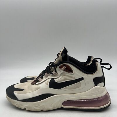 Nike Air Max 270 React CU4752-100 Women's White Black Running Shoes Size 8.5