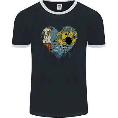Love Flag Saint Pierre And Miquelon Herren Ringer Maglietta FotL - Bild 1 von 2