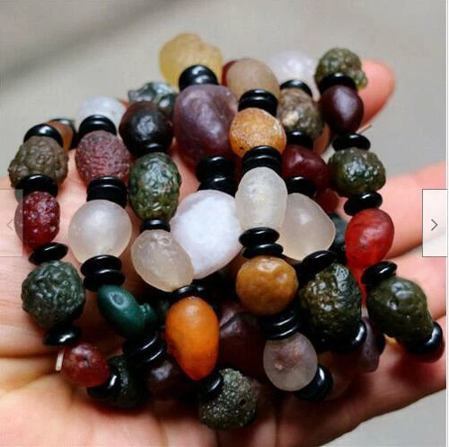 10x schönes natürliches China Wüste Gobi Achat Stein Gebetsarmband - Bild 1 von 5