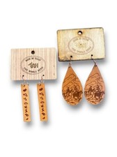 The Whole Herd Lariat Leather Earrings
