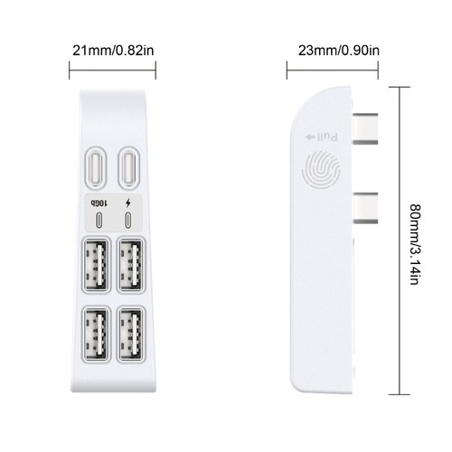 6 in 1 USB Hub for Slim Game Consoles 6 Port Expansion Adapters - Picture 8 of 9