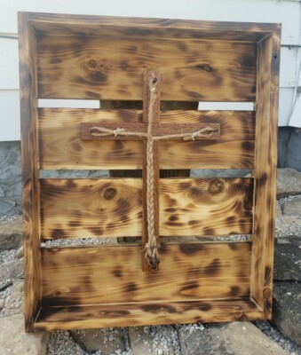 Cedar & Hickory Unity Cross With Burnt Finish 