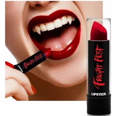 Fright Fest Blood Red Lipstick Bright High Pigment Vampire Devil Witch Halloween