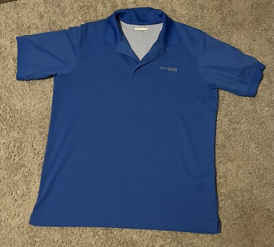 colombia polo fishing COLUMBIA PFG POLO SHIRT LARGE BLUE FISHING GEAR COLOMBIA PERFORMANCE MENS  OMNI