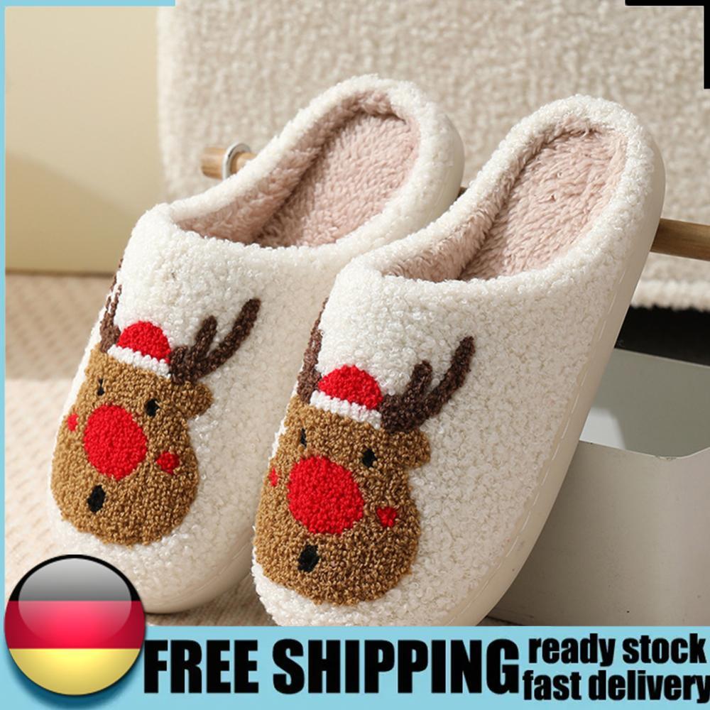 APL Ciabatte cervo natalizie scarpe invernali plateau donna uomo peluche ciabatte calde