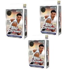 2023-24 Topps Chrome Basketball Factory Sealed Hanger Box - Lot of 3