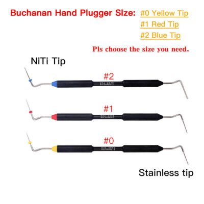 Dental Root Canal Endodontic Hand Plugger Fill Instrument #0-0060/1-0058/2-0059