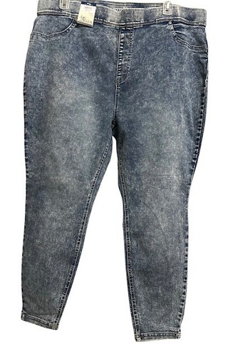 Terra & Sky Skinny High Rise Pull On Denim Jeggings - Gr. 2X - Neu mit Etikett