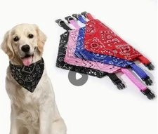 Adjustable Pet Dog Puppy Cat Neck Scarf Bandana collar strong Nylon belt (G)