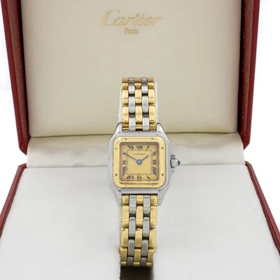 Ladies Cartier Panthere 22mm Ref.1057917 Gold Dial Watch #W295462-2