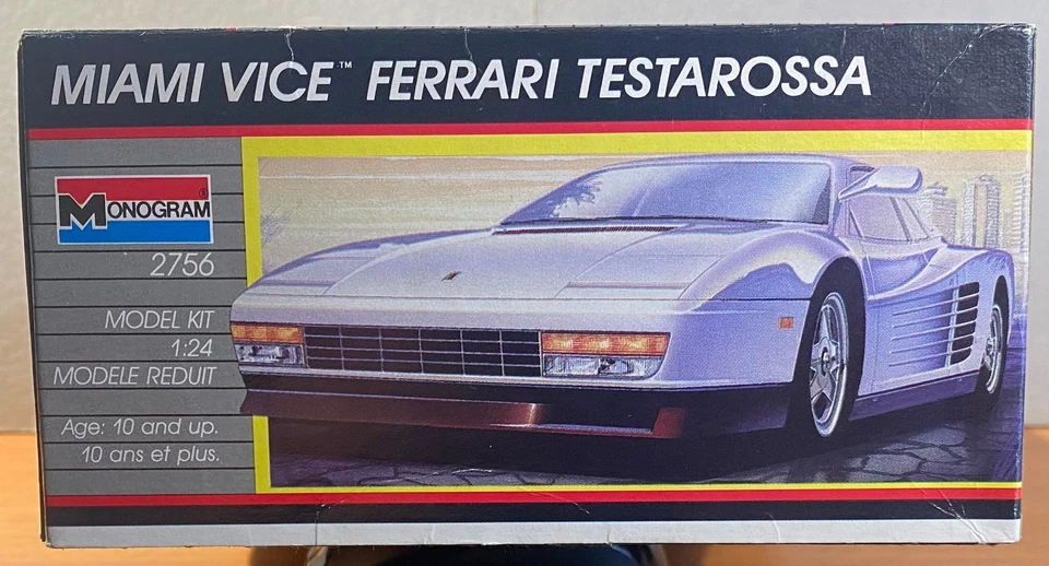 MONOGRAM 1/24 - Ref: 2756 - FERRARI TESTAROSSA "MIAMI VICE" - VINTAGE - Immagine 3 di 4
