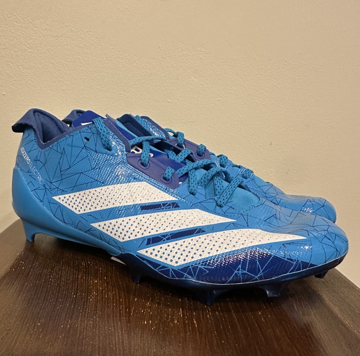 専用！Adizero adidas アメフト スパイク ホワイト ブルー Adidas Adizero Big Mood Football Cleats White Royal Blue GX7894
