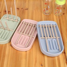 Baby Bottle Drying Rack Wheat Straw Holder for Cups Pacifiers Cleaning