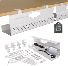 Under Desk Cable Management Tray No Drill Wire Management - Cord Organizer H