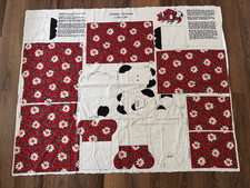 Cut  Sew Fabric Panel Christina Christmas Calico Cow Soft Sculpture Holiday