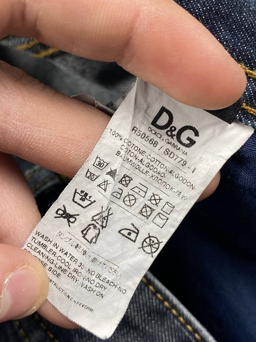Vintage Dolce & Gabbana Denim Jeans Baggy Y2K Metal Logo DG Men