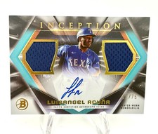 2023 Bowman Inception Luisangel Acuna /75 Dual Jersey Auto #IADR-LA