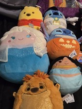 Disney Squishmallows Plush Lot Winnie the Pooh Elsa Stitch Jasmine 6-14in 2024