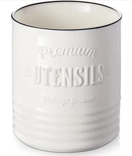 7.2″ Extra Large Kitchen Utensil Holder, Farmhouse Utensil Holder for Counter...