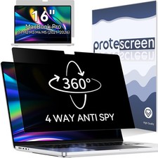 360  Privacy Screen for MacBook Pro 16 Inch 2021-2026 Anti Spy Laptop Protecto