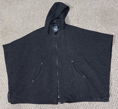 I. Spiewak & Sons Women's Hooded Cape Poncho Coat Wool Blend Size M Oversized