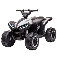 Quad Elettrico Bambini 12V ATV con Doppio Motore 35 W 2 Velocità 3-6 km/h Fari L