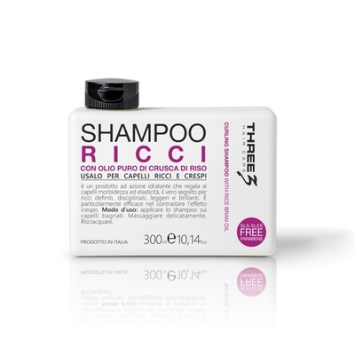 THREE Hair Curling Shampoo mit Reiskleieöl 300ml