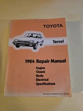 Toyota Tercel 1984 OEM Shop Service Repair Manual Great Condition Vintage