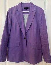Talbots Linen Blazer Size 14 Women Jacket Cla...