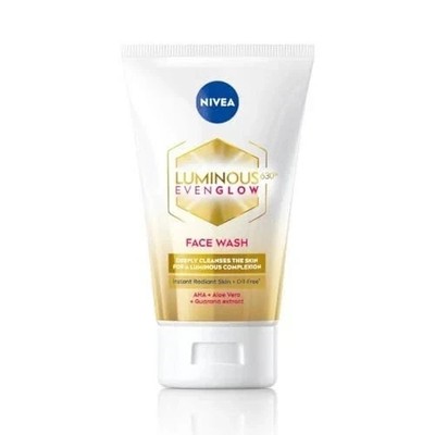 NIVEA Luminous Even Glow Face Wash 100 ml   AHA Aloe Oil Free Cleanser