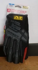 NEW MECHANIX WEAR M-PACT GLOVES BLK/GRAY TOUCHSCREEN CAPABLE MEDIUM PALM PADDING