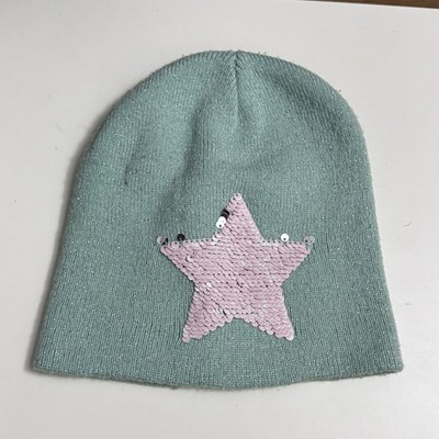 Infinity Kids Girls Teal Mint Green Glitter Knitted Hat - Pink