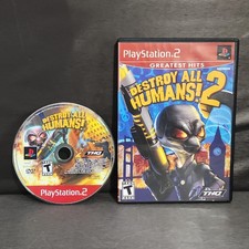 Destroy All Humans 2 PlayStation 2 PS2 Greatest Hits Game T THQ Disc Case