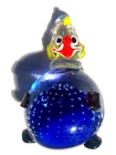 Vintage Art Glass Murano Clown controlled bubble Paperweight