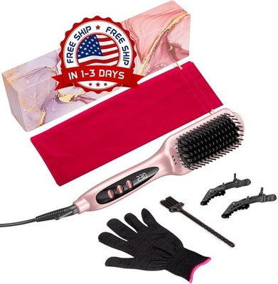 Cepillo alisador de cabello iónico para resultados suaves y sin